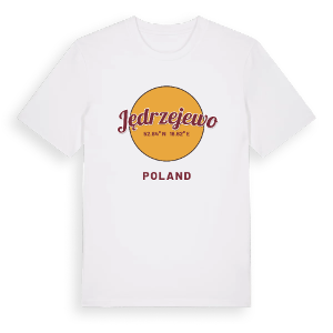 Jędrzejewo cirkel t-shirt – ekologisk bomull t-shirt från PinShirt