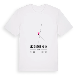Jeziorskie Huby karta t-shirt – ekologisk bomull t-shirt från PinShirt