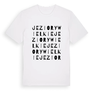 Jeziory Wielkie ordlek t-shirt – ekologisk bomull t-shirt från Pinshirt