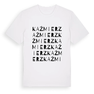 Kaźmierz ordlek t-shirt – ekologisk bomull t-shirt från PinShirt