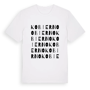 Kobierno ordlek t-shirt – ekologisk bomull t-shirt från PinShirt