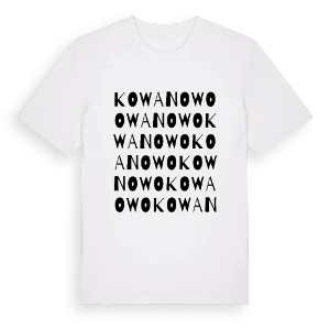 Kowanowo ordlek t-shirt – ekologisk bomull t-shirt från PinShirt