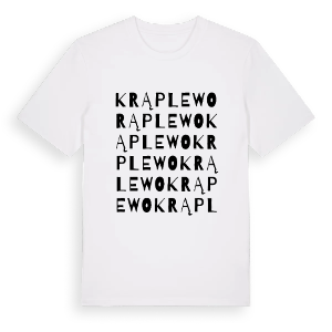 Krąplewo ordlek t-shirt – ekologisk bomull t-shirt från PinShirt