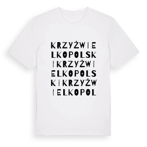 Krzyż Wielkopolski ordlek t-shirt – ekologisk bomull t-shirt från PinShirt