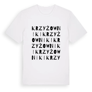 Krzyżowniki ordlek t-shirt – ekologisk bomull t-shirt från PinShirt