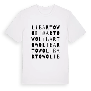 Libartowo ordlek t-shirt – ekologisk bomull t-shirt från PinShirt