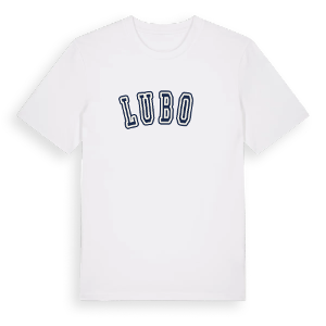 Luboń college t-shirt – ekologisk bomull t-shirt från PinShirt