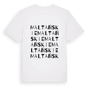 Maltańskie ordlek t-shirt – ekologisk bomull t-shirt från PinShirt