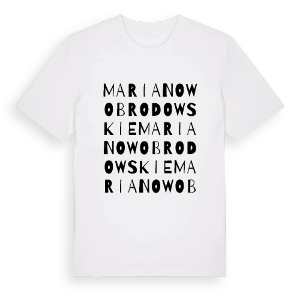 Marianowo Brodowskie ordlek t-shirt – ekologisk bomull t-shirt från PinShirt