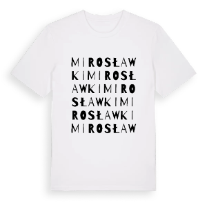 Mirosławki ordlek t-shirt – ekologisk bomull t-shirt från PinShirt