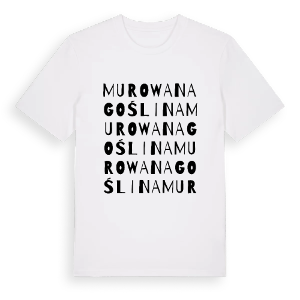 Murowana Goślina ordlek t-shirt – ekologisk bomull t-shirt från PinShirt