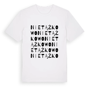 Nietążkowo ordlek t-shirt – ekologisk bomull t-shirt från PinShirt