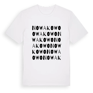 Nowakowo ordlek t-shirt – ekologisk bomull t-shirt från PinShirt