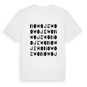 Nowojewo ordlek t-shirt – ekologisk bomull t-shirt från PinShirt