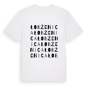 Łobżenica ordlek t-shirt – ekologisk bomull t-shirt från PinShirt