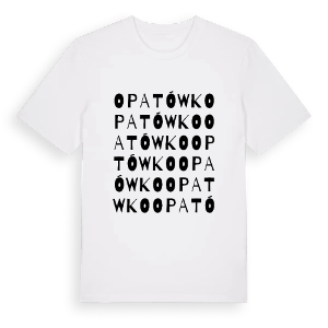Opatówko ordlek t-shirt – ekologisk bomull t-shirt från PinShirt