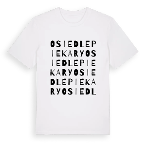 Osiedle Piekary ordlek t-shirt – ekologisk bomull t-shirt från PinShirt