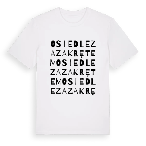 Osiedle Za Zakrętem ordlek t-shirt – ekologisk bomull t-shirt från PinShirt