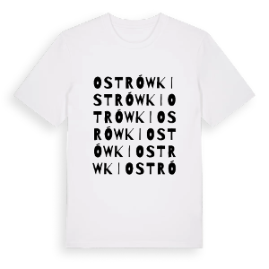 Ostrówki ordlek t-shirt – ekologisk bomull t-shirt från PinShirt
