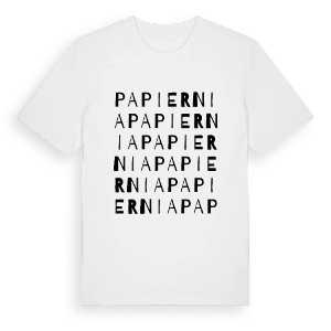 Papiernia ordlek t-shirt – ekologisk bomull t-shirt från PinShirt