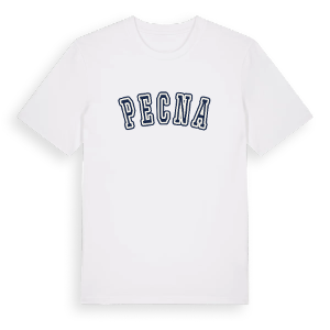 Pecna college t-shirt – ekologisk bomull t-shirt från PinShirt