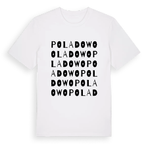 Poladowo ordlek t-shirt – ekologisk bomull t-shirt från PinShirt