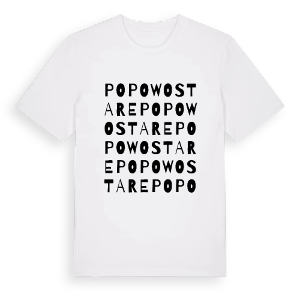 Popowo Stare ordlek t-shirt – ekologisk bomull t-shirt från PinShirt