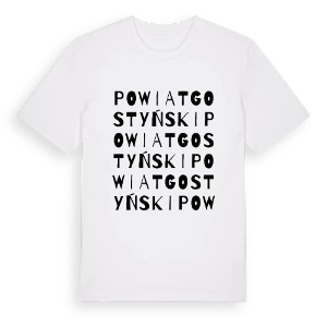 powiat gostyński ordlek t-shirt – ekologisk bomull t-shirt från Pinshirt