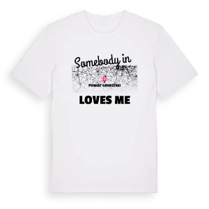 Någon i powiat grodziski älskar mig t-shirt – ekologisk bomull t-shirt från Pinshirt