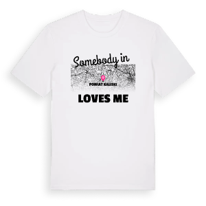 Någon i powiat kaliski älskar mig t-shirt – ekologisk bomull t-shirt från PinShirt