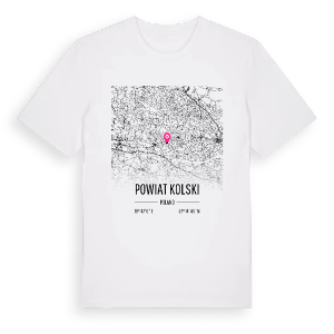 powiat kolski karta t-shirt – ekologisk bomull t-shirt från PinShirt