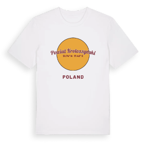 powiat krotoszyński cirkel t-shirt – ekologisk bomull t-shirt från Pinshirt