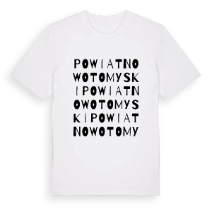 powiat nowotomyski ordlek t-shirt – ekologisk bomull t-shirt från Pinshirt
