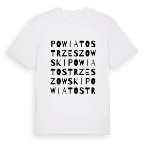 powiat ostrzeszowski ordlek t-shirt – ekologisk bomull t-shirt från PinShirt