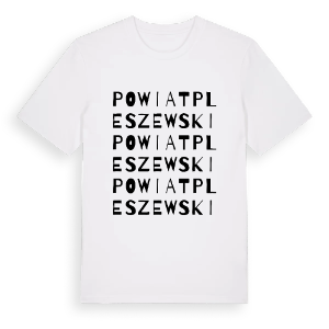 powiat pleszewski ordlek t-shirt – ekologisk bomull t-shirt från PinShirt