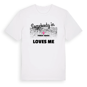 Någon i powiat średzki älskar mig t-shirt – ekologisk bomull t-shirt från PinShirt