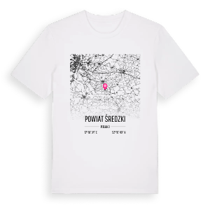powiat średzki karta t-shirt – ekologisk bomull t-shirt från PinShirt