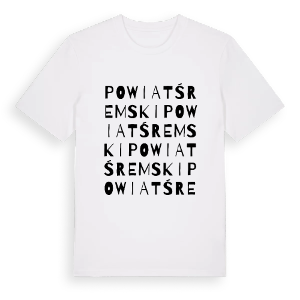 powiat śremski ordlek t-shirt – ekologisk bomull t-shirt från PinShirt