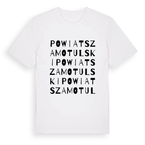 powiat szamotulski ordlek t-shirt – ekologisk bomull t-shirt från Pinshirt