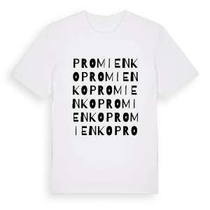 Promienko ordlek t-shirt – ekologisk bomull t-shirt från PinShirt