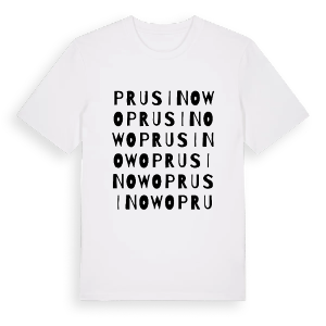 Prusinowo ordlek t-shirt – ekologisk bomull t-shirt från PinShirt