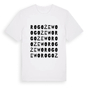 Rogożewo ordlek t-shirt – ekologisk bomull t-shirt från PinShirt