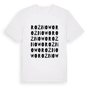 Rożnowo ordlek t-shirt – ekologisk bomull t-shirt från PinShirt
