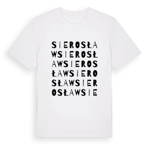 Sierosław ordlek t-shirt – ekologisk bomull t-shirt från PinShirt