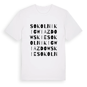 Sokolniki Gwiazdowskie ordlek t-shirt – ekologisk bomull t-shirt från PinShirt