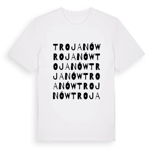 Trojanów ordlek t-shirt – ekologisk bomull t-shirt från PinShirt