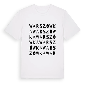 Warszówka ordlek t-shirt – ekologisk bomull t-shirt från PinShirt