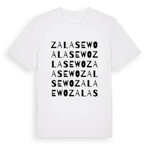 Zalasewo ordlek t-shirt – ekologisk bomull t-shirt från PinShirt