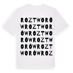 Roztworów ordlek t-shirt – ekologisk bomull t-shirt från Pinshirt