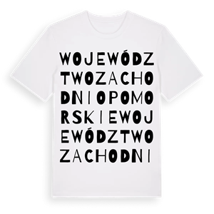 województwo zachodniopomorskie ordlek t-shirt – ekologisk bomull t-shirt från Pinshirt